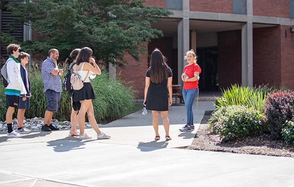 students on a tour